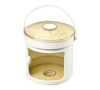 Rotating Tray - Press-Style Mold for Coffee Drinks Cocktails Puddings, Homemade Ice Pucks Maker with Easy-Release Design, Durable Storage Bucket for Kitchen Bar and Home Use