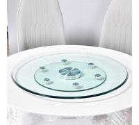 Rotating Turntable Lazy Susan for Kitchen Dining Table Tabletop Round Clear Tempered Glass 20"-39" Rotating Tray Serving Plate 50-100cm 360°Rotatable Heavy Duty Display Swivel Plate Explosion-P (