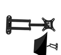 Rotating TV Mount - Telescoping Rack, Wall Hung Monitor Carrier, Strong Pivoting Bracket System | Space Saving Visual Setup For Retail Counters Living Areas Bedrooms Cafes Reception Displays