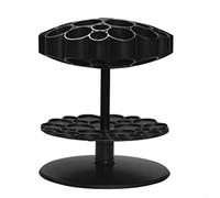 Rotating Utensil Holder for Kitchen | Organizer Rack Holds Up to 25 Tools | Tangle-Free Storage Caddy with Silicone Feet for Spatulas and Whisks | Black
