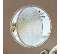Rotating ventilation window,360° Rotating Porthole Window with Handle, Flush Mount Tempered Glass, Metal Circular Vent for Bathroom, Kitchen, Bedroom & Living Room, White, 27.5 Inch (70CM)