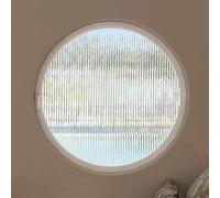 Rotating ventilation window,360° Rotating Round Window with Handle - Flush Mount Tempered Glass Vent for Bathroom, Kitchen, Bedroom & Living Room - Metal Circular Porthole, White B, 39.3IN/1