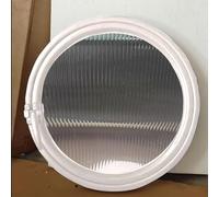 Rotating ventilation window,360° Rotating Ventilation Window with Metal Handle - Aluminum Alloy Frame, Attic, Kitchen, Garage Replacement, Round Design, White, 30cm/11.8in