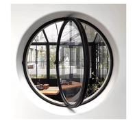 Rotating ventilation window,Center Axis Rotating Porthole Window - 15.7" Kitchen & Home Decor - Indoor Ventilation & Observation Window with Handle - Stylish Round Shed Window Design