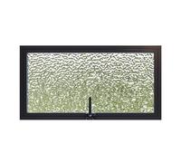 Rotating ventilation window,Rectangular Rotating Shed Window with Metal Handle, Pivot Portholes for Bathroom, Restaurant & Basement - Water Ripple Glass, 70x50 cm, Durable & Stylish Design