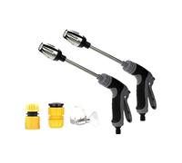 Rotating Waterblitz Pressure Washer, 360° with Long Rod & 3* Plastic Joints, Various Spray Effects, Waterblitz High-Pressure Nozzle, Equipped with Metal Joints, for All Hoses (2 pcs)