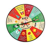 Rotating Wheel - Santa Claus Theme Gift Exchange Game for Parties, Family Fun, Classroom Activities, Office Events, Boys Girls Adults Women Men, Interatt Award Game