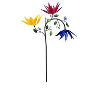 Rotating Windmill, Garden Pinwheels, Metal Pinwheels With Garden Stake, Vibrant Sunflower And Butterfly Pinwheels For Yard Art, Lawn, Garden Decor