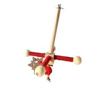 Rotating Wooden Perch Stand for Pet Birds Engaging Amusement Inside the Enclosure Chewable Bird Perch