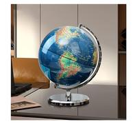 Rotating World Globe Model with Graduated Meridian for Desktop Decoration, Interactive Geographic Earth Globe for Office Supplies and Creative Gifting