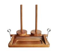 Rotating Yarn Ball Holder - tangles Free Feed System, Natural Timber Texture Spindle, Vertical Sewing Skein Organizer, Smooth Pivot Caddy | Crochet carousels for Hobbyists & Instructors