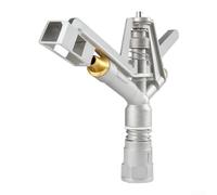 Rotating Zinc Alloy Sprinkler 1 Inch Adjustable Double Nozzle Spray Head | Stainless steel construction Consistent dual-nozzle watering 1 inch thread fits most garden hoses