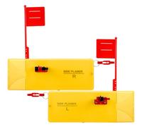 Rotatingpals 2 Pack Planer Boards for Fishing Trolling Off Shore Crappie Planer Boards Kits with Flag Fishing Accessory for Inshore Offshore Trolling Dragging (R + L,12'' X 4.38'',Yellow)