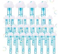 Rotatingpals 24 Pcs Blue Sky and White Cloud Bubble Wands Bulk Cartoon Story Themed Party Favors Clouds Mini Bubble Wands for Baby Shower Birthday Decorations