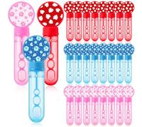 Rotatingpals 24 Pcs Hawaii Mini Bubble Wands Palm Leaves Print Bubble for Birthday Gifts Outdoor Summer Party Favors(Fresh Style)