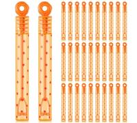 Rotatingpals 32 Pcs Red Star Print Bubble Wands Orange Bubble Wands for Party Favors Summer Activity Birthday Gifts School Prizes Carnival Easter Goody Bag Stuffers Wedding Supplies