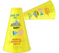Rotatingpals Hearing Booster Over The Hill Hearing Enhancer Gag Gift Over The Hill Funny Birthday Gag Gift Prank Amplifier Ear Trumpet Party Supplies for Men and Women 40th 50th 60th
