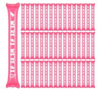 Rotatingpals Pink 48 Pcs Boom Sticks Thunder Sticks We Are Number One School Team Spirit Boom Stick Cheering Stick Noise Makers for Football Party Basketball Sports Events Celebration Cheerleading