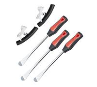 ROTATION 11.5 inch Steel Tire Spoon Lever Iron Tool Kit, Professional Tire Changing Tool for Motorcycle, Dirt Bike, Lawn Mower, 3 pcs Tire Spoons, 2 Rim Protector | 5-Piece Set