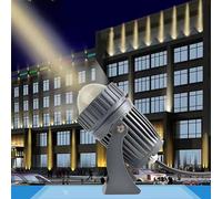 Rotation LED Spotlight - 10W Narrow Beam Floodlight, Adjustable Beam Angle Up Lights, IP65 Waterproof Outdoor Landscape Lamp, LED Floor Spotlight, For Exterior Hotel Wall Building Illumination ( Color