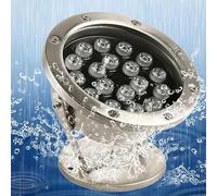 Rotation Spotlight, LED Underwater Pond Lights, Submersible LED Lights, 12V IP68 Waterproof Underwater Light, Outdoor Recessed Spot Light, For Garden, Pool, Courtyard RGB Fountain Light(Warm White,36W