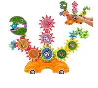 Rotational Cog Engineering Learning Kit, Link Gear Construction Blocks, Interactive Motion Science Experiment Set, Assembly Toy Lab for Nursery School Kinder Kids Classroom Play Zone