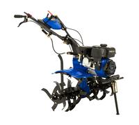 Rotavator 7.5HP Petrol Tiller Cultivator Heavy Duty 212cc 4 Stroke Garden Allotment Soil 16 Blades 800mm - 1000mm Tilling Width 100mm - 300mm Depth Adjustable Handlebar FREE PPE Gloves Ear Defenders