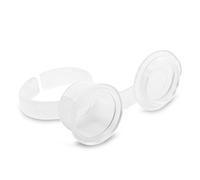 Rotekt 100pcs Tattoo Ink Ring Eyelash Extend Pigment Ink Holder Container Cup with Lid Tattoo Kit