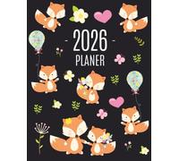 Roter Fuchs Planer 2026: Wochenplaner 2026 | Monatsplaner 12 Monate Organizer | Einfacher Überblick über die Terminpläne | Agenda mit Raum für Notizen
