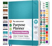 Roterunner Purpose Planner Notebook B5 7.5”x9.8” 12 Month Undated 2026 Daily Weekly and Monthly Productivity Goal Setting Tool for Work Home ADHD Planner for Adults Self Care Journal