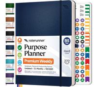 Roterunner Purpose Planner Notebook B5 7.5”x9.8” 12 Month Undated 2026 Daily Weekly and Monthly Productivity Goal Setting Tool for Work Home ADHD Planner for Adults Self Care Journal