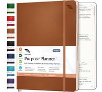Roterunner Purpose Planner Notebook B5 7.5”x9.8” Undated 2025 Daily Weekly and Monthly Productivity Goal Setting Tool for Work Home ADHD for Adults Self Care Journal