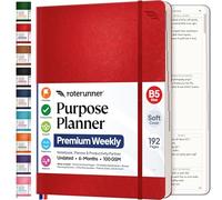 Roterunner Purpose Planner Notebook B5 7.5”x9.8” Undated Planner 2025 Daily Weekly and Monthly Productivity Goal Setting Tool for Work Home