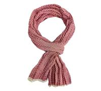 Rotfuchs Cotton Scarf Women's Scarf Men's Scarf Crinkled Look Herringbone Pattern Thin in Red White Made in Germany, red white, 175 x 15 cm (L x B)