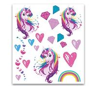 ROTH Children's Tattoos Unicorn Portrait - 2 Sheets per Pack, Skin-friendly