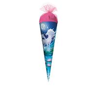 ROTH Gift School Cone Small Moonlight Unicorn 35 cm Round Tulle Closure Sugar Bag