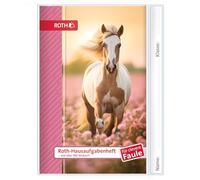 ROTH Homework Book for Clever Lazy Kids & Animals 2026/2027 - A5 School Calendar with Presented Timetable & Sticker Sheets - 1 Week on 2 Pages - Homework Planner for Students (Horse)