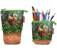 ROTH Pencil Case, 2-in-1 Pencil Case & Pen Holder - Gaming Pencil Case with Zip - Pencil Case for School & Leisure, T-rex World, Pencil case