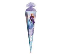 ROTH School Cone Large Disney Frozen 85 cm - Glitter and Glitter Border, Hexagonal, Tulle Closure, Red (H) Lace - Disney Frozen First Day of School Sweets Cone