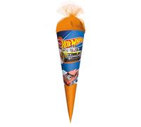 ROTH School Cone Small Hot Wheels 22 cm - Round, Tulle Closure - Hot Wheels Sweets Cone First Day of School