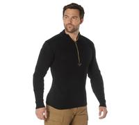 ROTHCO Black 1/4 Zip Acrylic Commando Sweater (2X-Large)