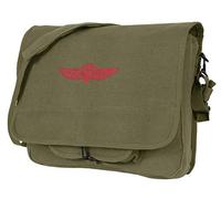 Rothco Canvas Israeli Paratrooper Crossbody Shoulder Bag, Olive Drab, One Size