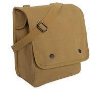 Rothco Canvas Map Case Shoulder Bag, Coyote Brown, 12" x 8.5" x 4.5"