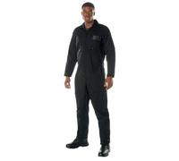 Rothco Flightsuit - Mens Pilot Coveralls - Costume Cosplay Jumpsuit, Black - 3XL