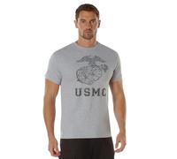 Rothco Grey Vintage Usmc Officially Licensed Globe & Anchor T-Shirt (Large)