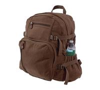Rothco Jumbo Vintage Canvas Backpack - Heavy-Duty Cotton Canvas Rucksack, Earth Brown, One Size, 28L