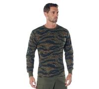 ROTHCO Mens Camouflage T-Shirt - Long Sleeve, Tiger Stripe, 3X-Large