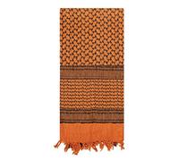 ROTHCO Men's Lightweight Shemagh Tactical Desert Scarves, Black / Orange, One size
