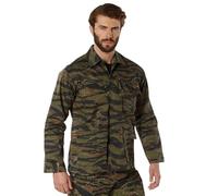 Rothco Men's Long Sleeve BDU Shirt L Tiger Stripe Camo