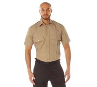 ROTHCO Police Uniform Shirt Khaki Short Sleeve (Xlrg)